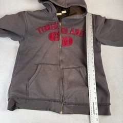 Timberland Mens XL Sherpa Lined Full Zip Hoodie Faded Gray Embroidered 1973 Logo