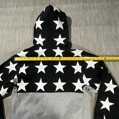 Black Scale Hoodie Men L Full Zip Gray Modern Fit BLVCK SCVLE White Star Jacket