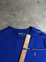 Vintage 90s Polo Ralph Lauren Sweatshirt Mens Size Large Blue W/ Orange Horse