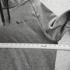Nike Men Hoodie L Gray Fleece Dri-Fit Activewear Logo Long Sleeve