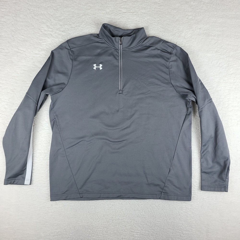 Under Armour Sweater Mens XL Gray Loose All Season Gear Performance Tech Golf
