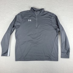 Under Armour Sweater Mens XL Gray Loose All Season Gear Performance Tech Golf