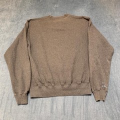 Champion Authentic Sweatshirt Mens Medium Gray Logo Pleated Winter Fleece Lined