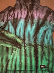 Empyre Tie Dye Festival Hoodie Sweatshirt – Size S – Teal Green Purple Tie Dye