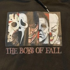 Boys Of Fall Hoodie Mens 3XL Black Horror Movie Villains Halloween Pullover