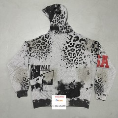 VINTAGE LEOPARD HOODED HOODIE FOREVER VALLEY CHEETAH CARDIGAN JUMPER SWEATSHIRT