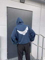 Yeezy Gap Engineered by Balenciaga Dove Hoodie Washed Blue Size MEDIUM