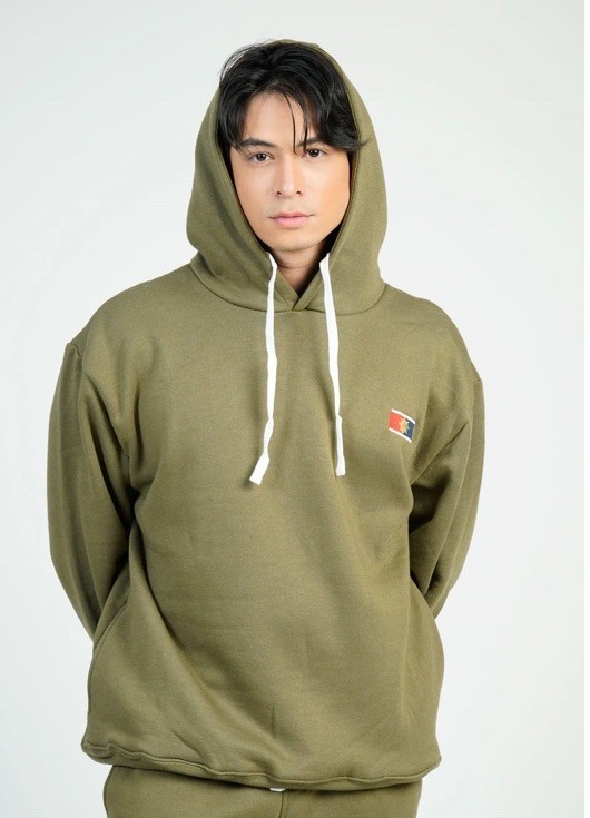 HIP MNL Pullover Hoodie Fleece Mens Sweatshirt Olive Green Sz- M NWT #1963