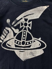 Vivienne Westwood Anglomania Sweatshirt Big Logo Men Size S Black