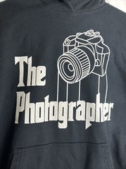 Mens XXL Pullover Hoodie Black White The Photographer Godfather Theme