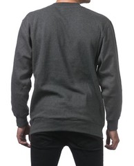Pro Club Men’s Heavyweight Plain Crew Neck Fleece Pullover Sweatshirt Sweater