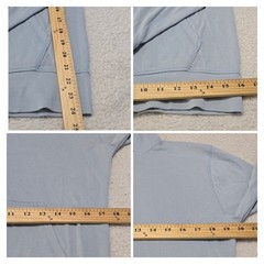 Pact Organic Cotton Full Zip Hoodie Unisex Large Light Blue Sustainable 4711
