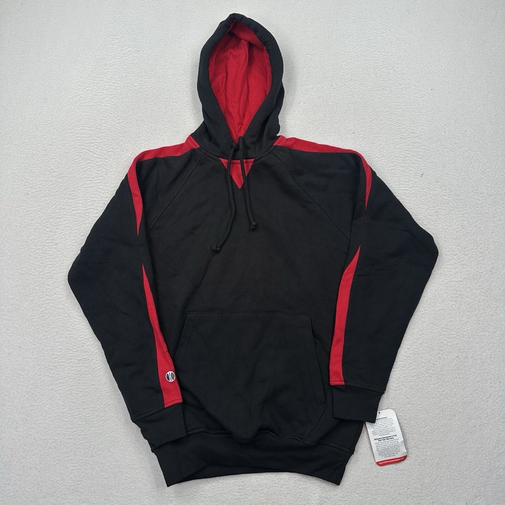 Holloway Men’s Renegade Hooded Sweatshirt Size XXS Red Black