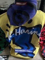 K-Haring + Members Only Multicolor Hoodie City Hip Hop Retro Y2K Mens Sz L NWT