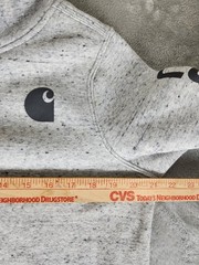 Carhartt Relaxed Fit Fleece Pullover Hoodie w/ Pockets Gray Speckled Men M