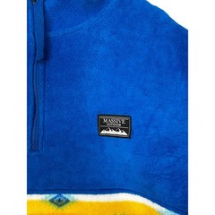 Massive Outdoor XL Aztec Southwestern Fleece Hooded Pullover Blue Multicolor