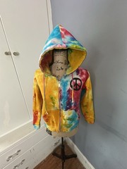 US Vintage Tie Dye Peace Sign Hoodie