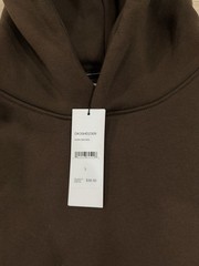 NWT DKNY Oversized Brown hoodie with measurements in photos & price tag.