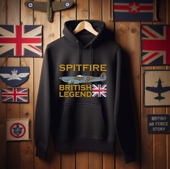 Spitfire hoodie, British Legend Hoodie, Fighter Aircraft Royal Air Force hoodie