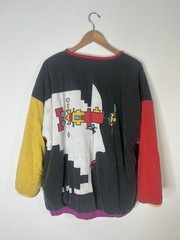 Vintage 1980’s Peter Max Sweatshirt Multicolor Face Graphic Reversable Pullover
