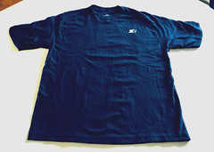 New Starter Mens Solid Navy T-shirt – Size Medium – 100% Cotton – Soft