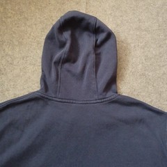 Nike Hoodie Mens XXL Blue Big Center Swoosh Spellout Pull Over Long Sleeve