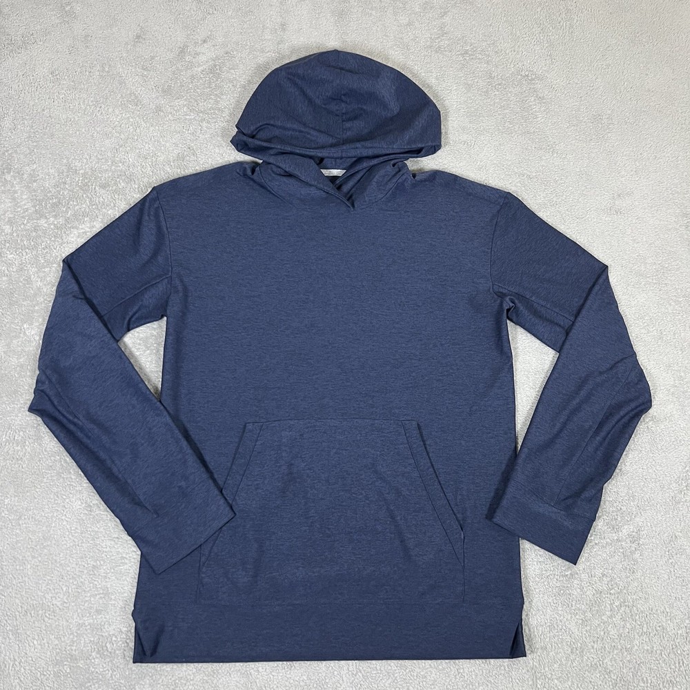 Outdoor Voices Sweatshirt Mens Small Blue Hooded Pullover Gym Hiking