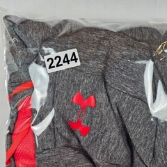 Under Armour ColdGear 1325145 Full Zip Hoodie Mens Medium Gray Red Polyester