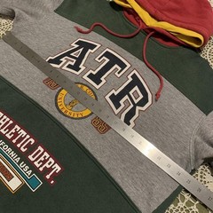 VINTAGE 1990s ATR athletic dept colour block ‘1955’ Pullover Hoodie Size M