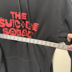 DC Comics Mens The Suicide Squad Hoodie Medium Black Red Graphic Movie Promo