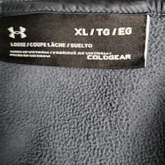 Under Armour Men Sweatshirt XL Gray Fleece Coldgear Gorpcore Zipper Logo Long