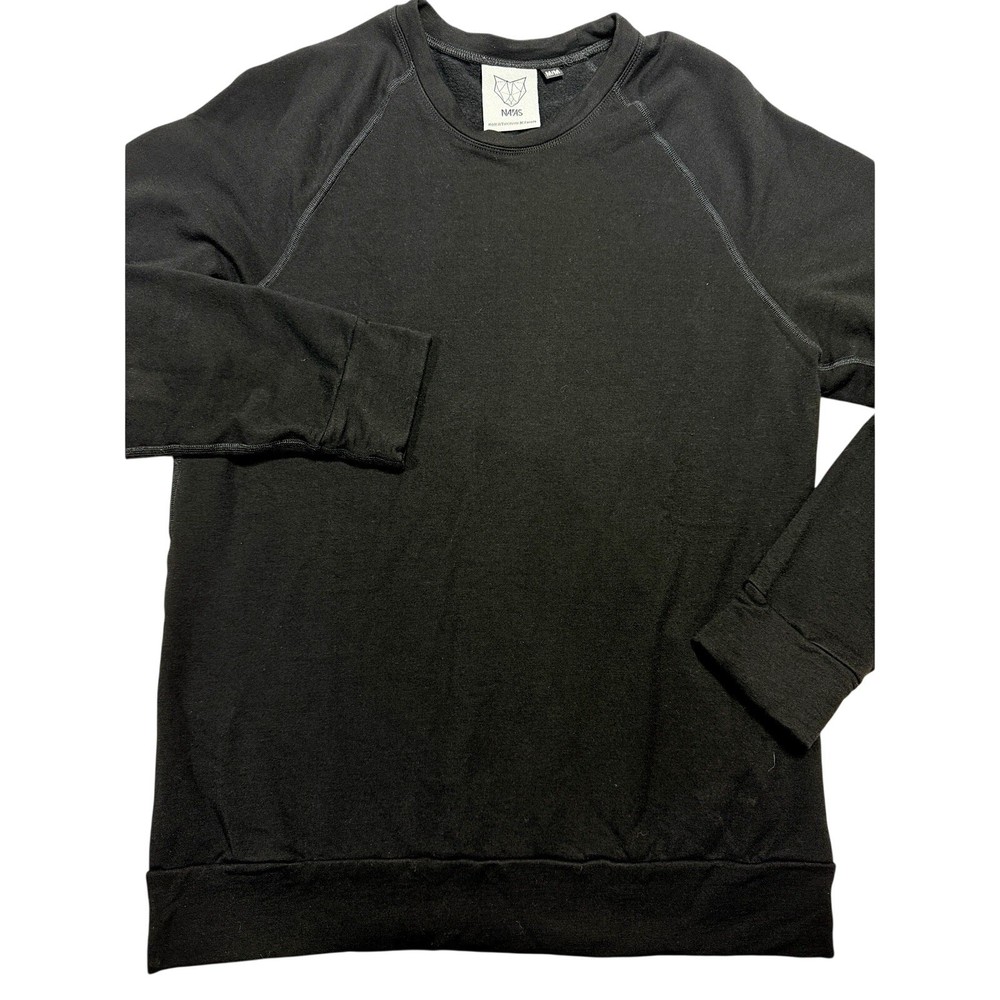 Navas Lab Raglan Sweatshirt Black Bamboo Rayon Cotton Canada Gorpcore Sz Med