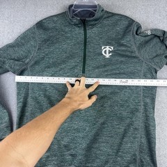 Adidas Team Issue TC Quarter Zip Pullover Mens Large Green Fleece Lined Gym Trai