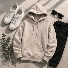100% Combed Cotton Lightweight Oyster Hoodie Garment Dyed Pullover All Seasons