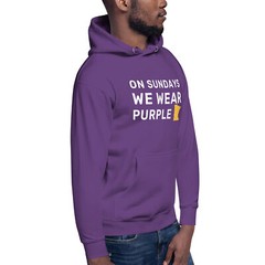 We Wear Purple Minnesota Football Vikings Unisex Hoodie S,M,L,XL,2X,3X