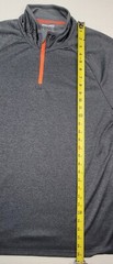 Tapout Pullover Mens L Gray Orange 1/4 Zip Long Sleeve Lightweight Jacket