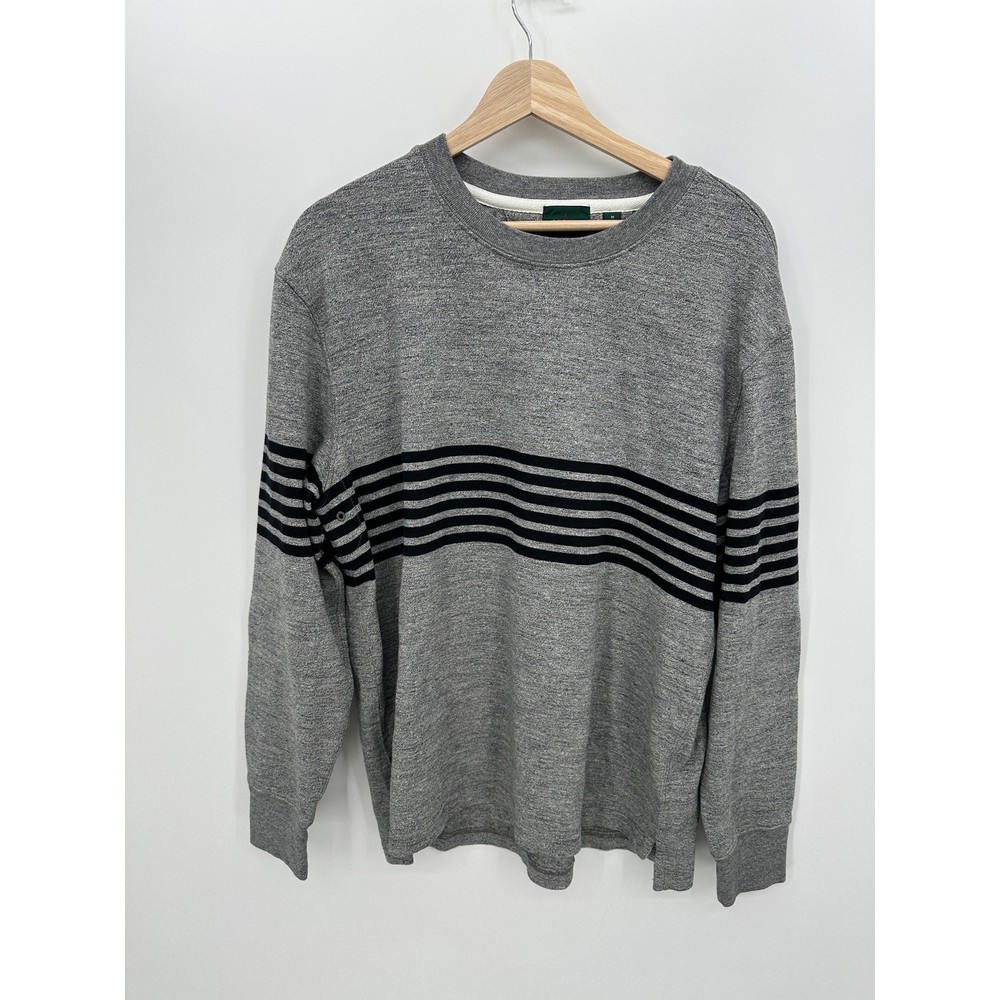 J.Crew Men Gray Long Sleeve Jersey Knit Shirt Size Medium Casual Basic Cotton