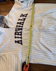 90s/Y2K Airwalk Full Zip Pin Stripe Hoodie Letter Spell Out Flip Phone Pocket L