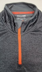Tapout Pullover Mens L Gray Orange 1/4 Zip Long Sleeve Lightweight Jacket