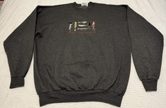 Vintage Fishing “Just Hook It” Men’s XL Grey Long Sleeve Sweatshirt Crewneck VTG