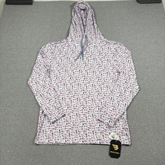 NWT Burlebo Hoodie Men Sz M Old Glory American Flag Performance Stretch Pullover