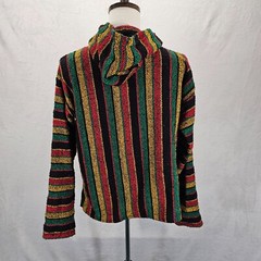 Baja Sweater Hoodie Sweatshirt Men’s Pullover Stripe Mexico Hippie Large EUC