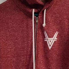 Unisex Hoodie Mediun unisex red Full Zip Hooded Sweatshirt