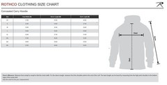 Rothco Solid/Camo Mens Polyester Concealed Carry Hoodie (Choose Sizes)