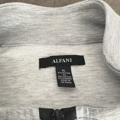 Alfani Sweatshirt Men’s XL Mock Neck Quarter Zip Rayon Blend Long Sleeve Shirt