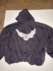 Yeezy Gap Engineered by Balenciaga Dove Hoodie Washed BLACK Size Large