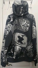 Air Jordan MVP 6 Rings Print AOP Pullover Hoodie NWT Mens Size XL HF9307-045 Blk