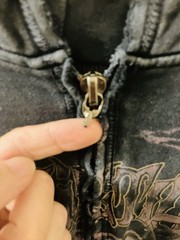 Affliction Denim Killer Distressed Full Zip Up Hoodie Front Back Reaper XL