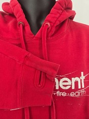 Element Hoodie Sweatshirt Mens XL Red Heavyweight Wind Water Fire Earth Pocket !