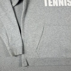 Nike Sweater Mens Medium Gray Swoosh Pullover Hoodie Sweatshirt *